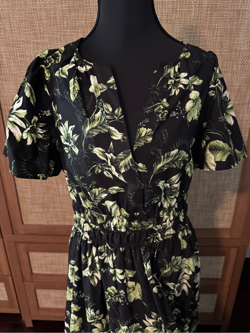 Anthropologie Black Maxi Dress with Floral Print - Picture 4 of 7